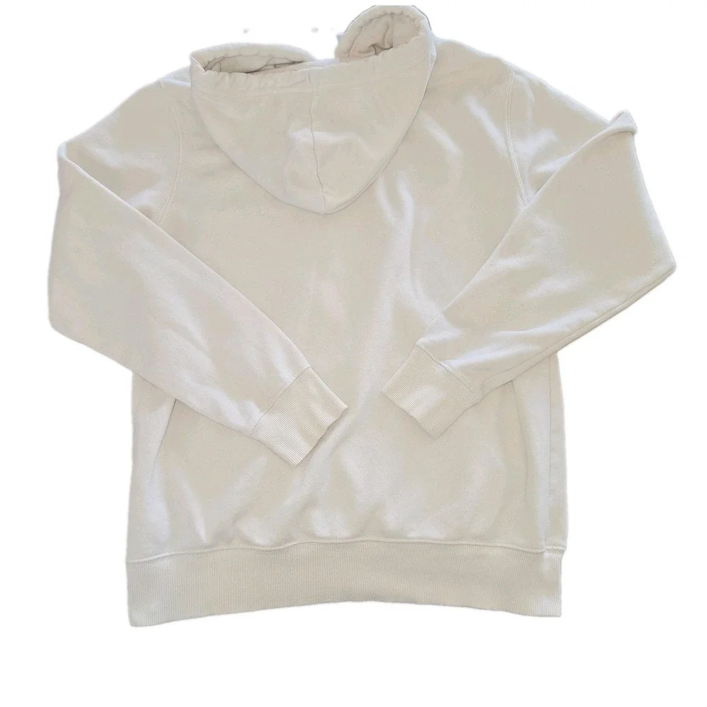 The North Face Mens Off White Vertical Half Dome Logo Pullover Hoodie Size M